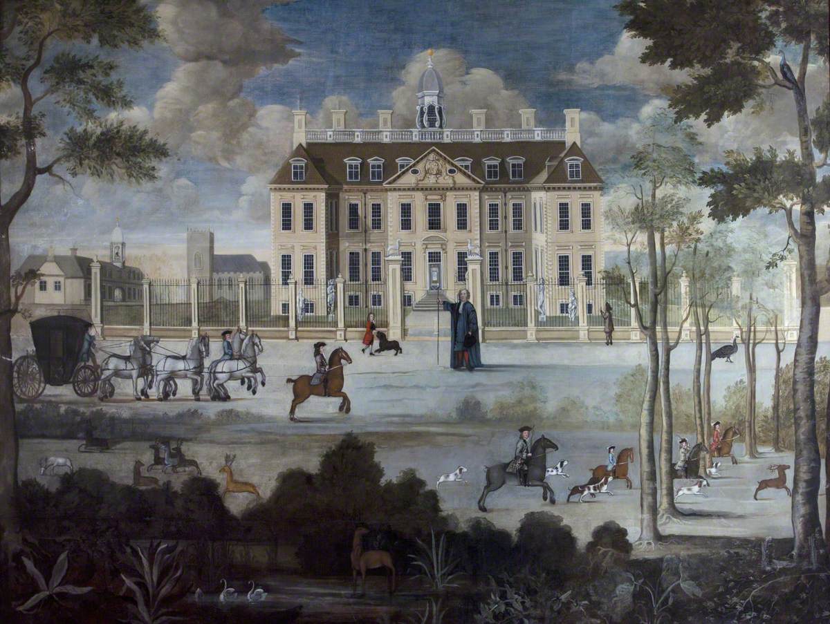 View of the South Aspect of Belton House, Lincolnshire, with the House Porter