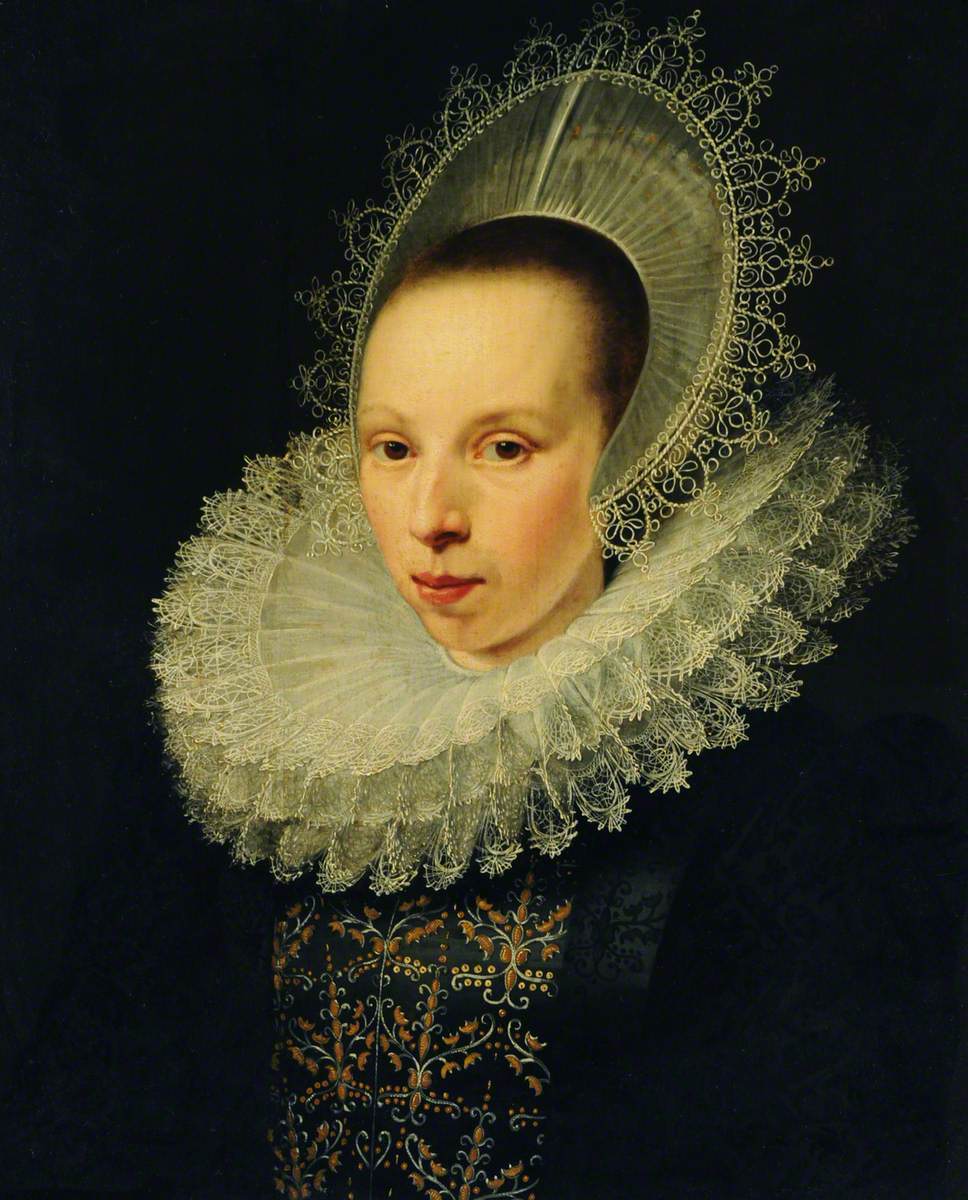 A Lady in a Ruff and Ornate Headdress