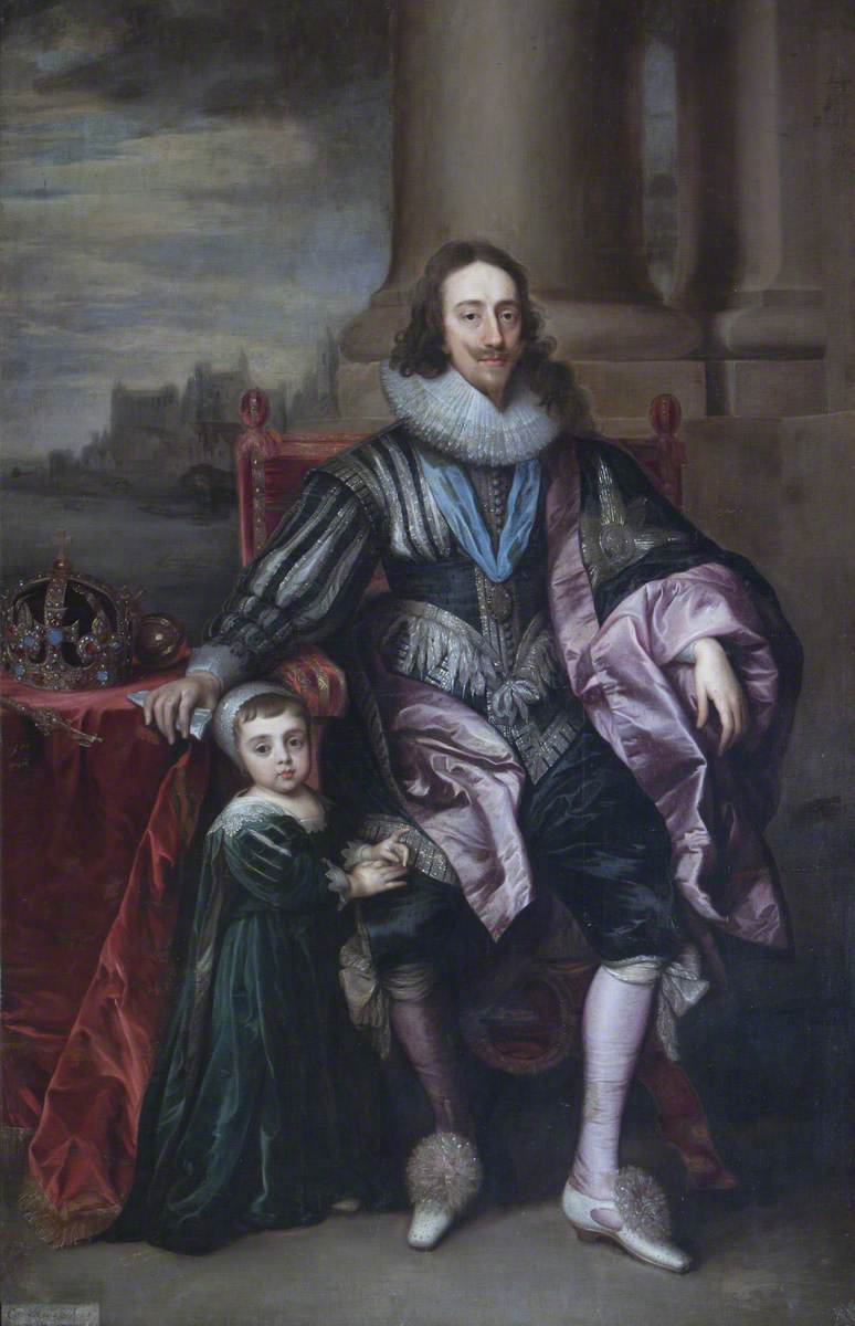 Charles I (1600–1649), and His Eldest Son, Charles (1630–1685), Prince of Wales, Later Charles II