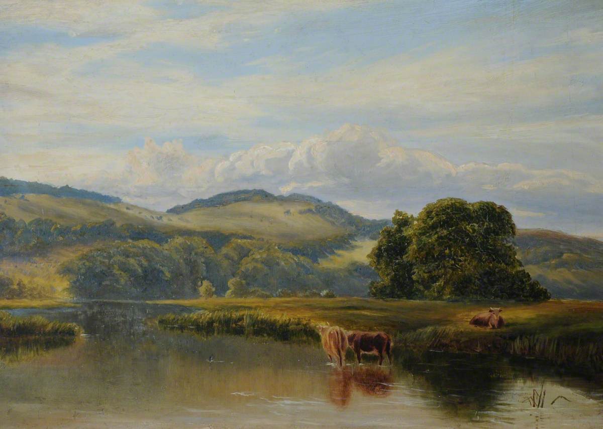 Landscape with Cattle and a Lake