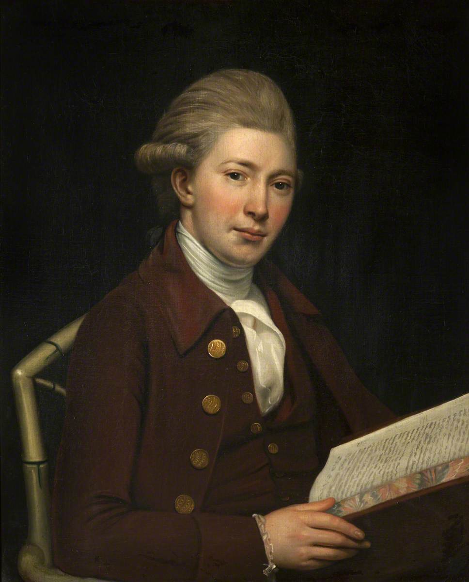 Portrait of an Unknown Young Man Holding a Book
