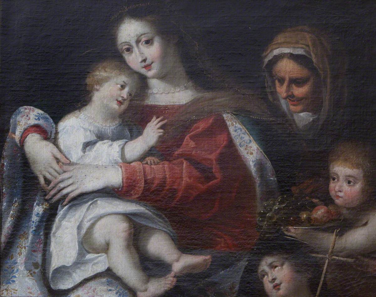 The Madonna and Child with Saints Elizabeth and John the Baptist and a ...
