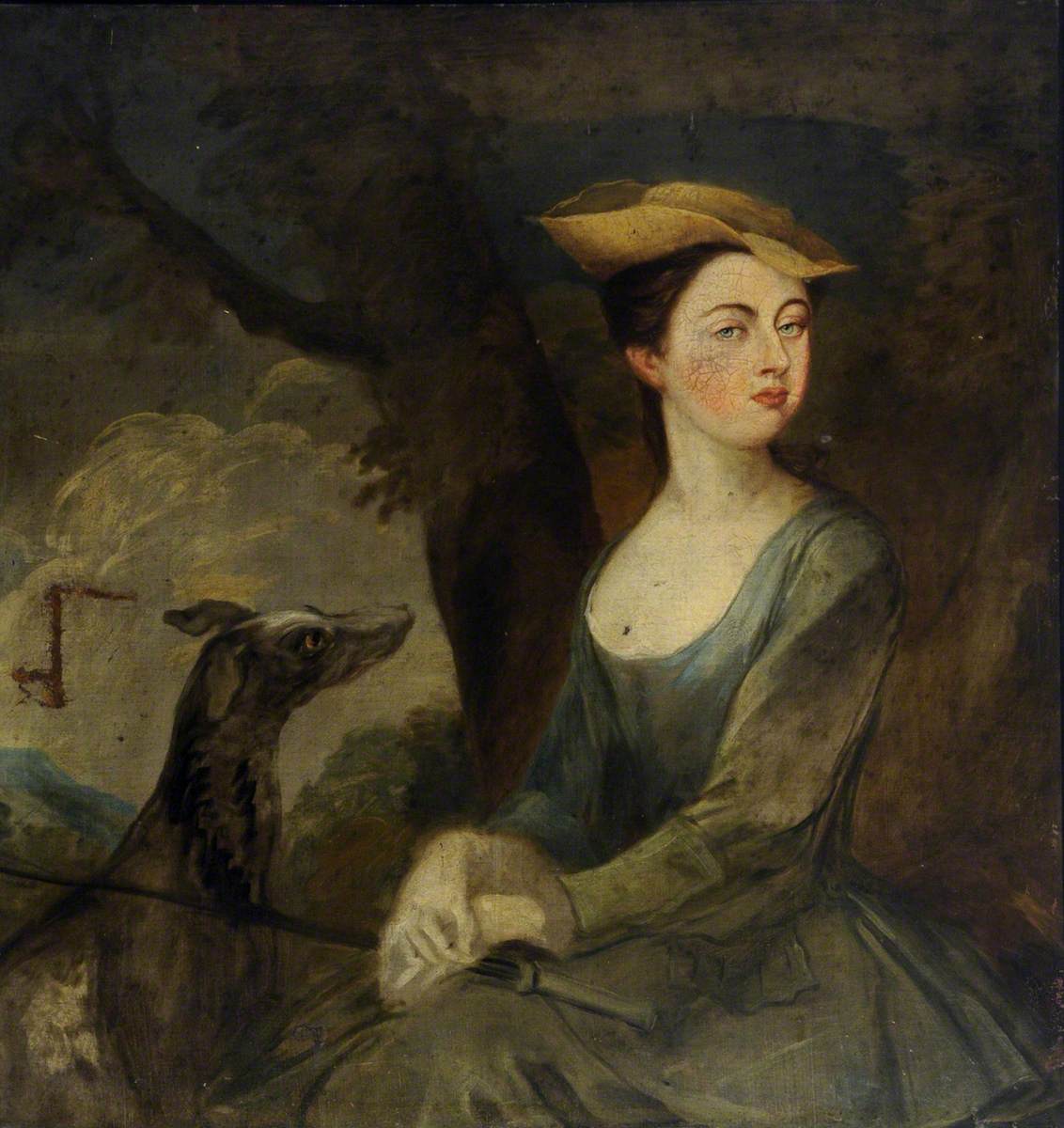 Portrait of an Unknown Lady with a Whippet