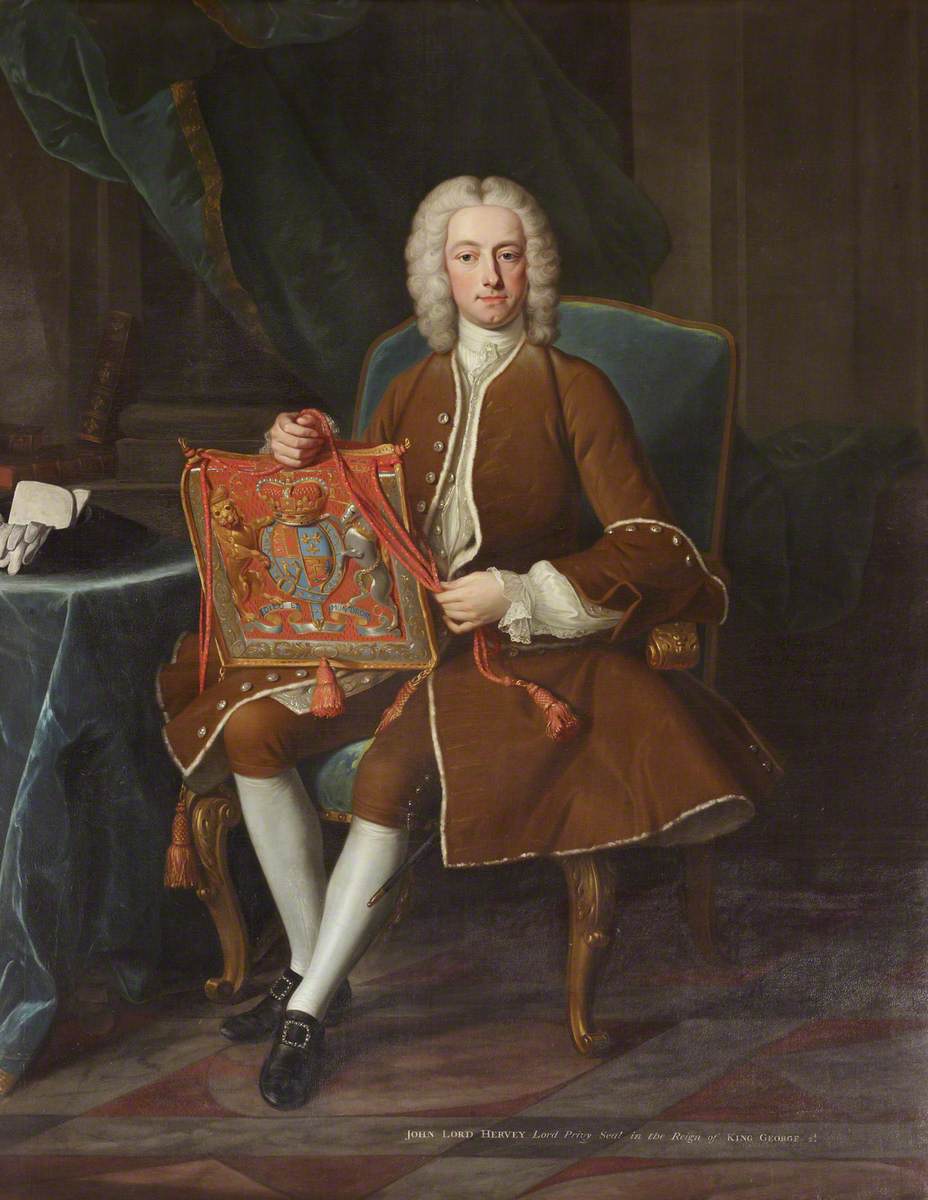 Lord John Hervey (1696–1743), 2nd Baron Hervey of Ickworth, PC, MP, Holding His Purse of Office as Lord Privy Seal