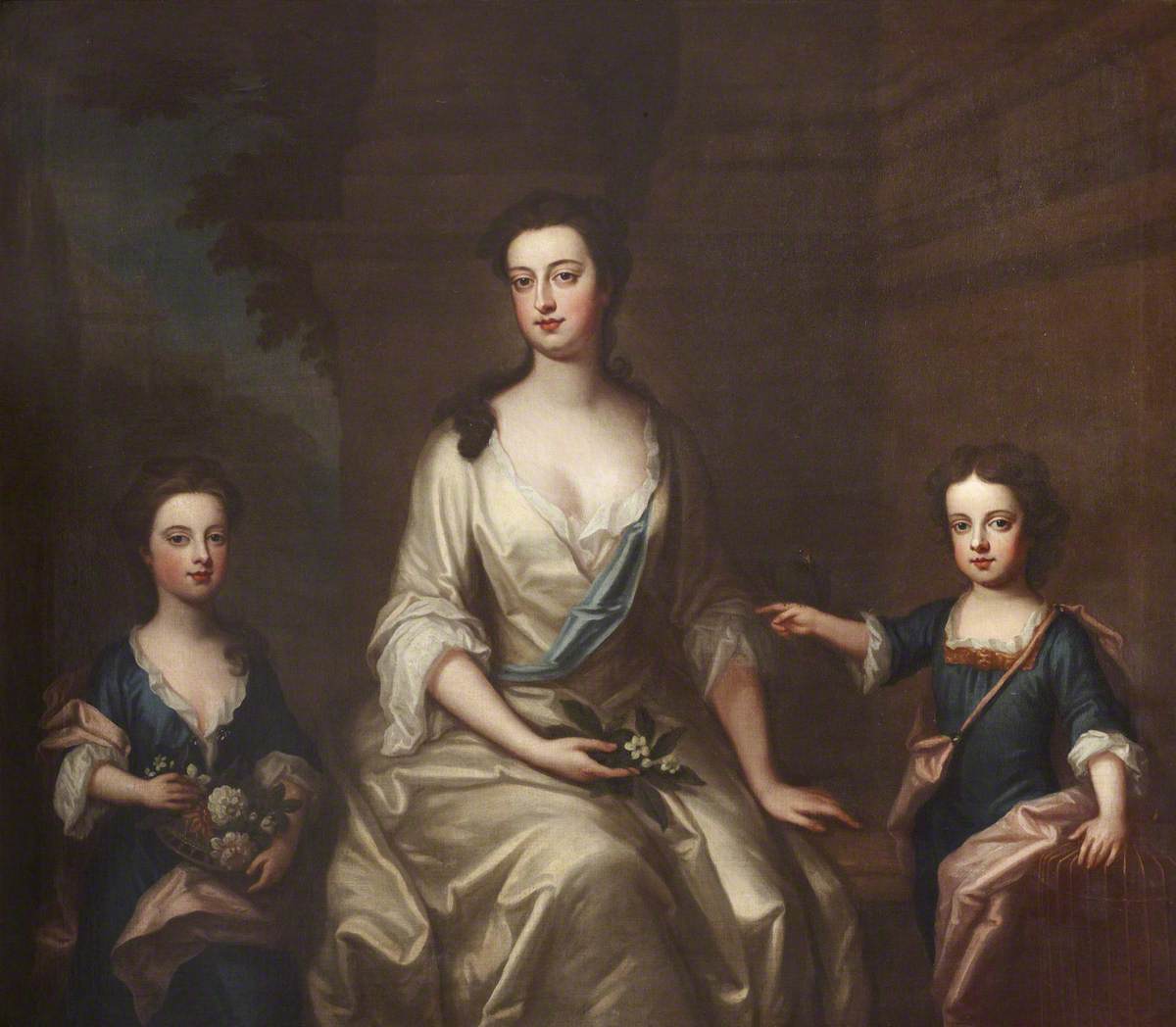 Elizabeth Felton (1676–1741), Countess of Bristol, with Her Children Lady Henrietta Hervey (1703–1712), and Her Twin Brother Lord Charles Hervey (1703–1786)