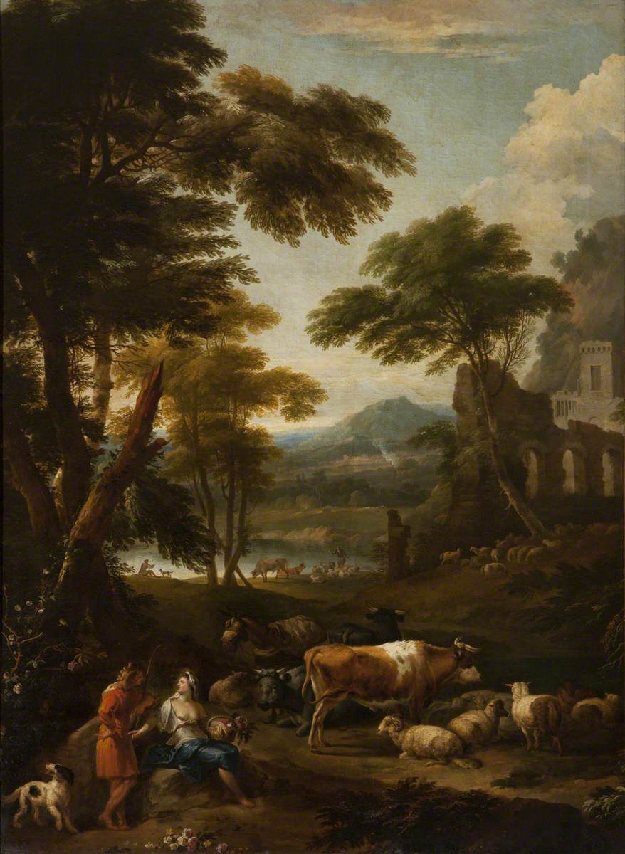 A Wooded Landscape with Figures