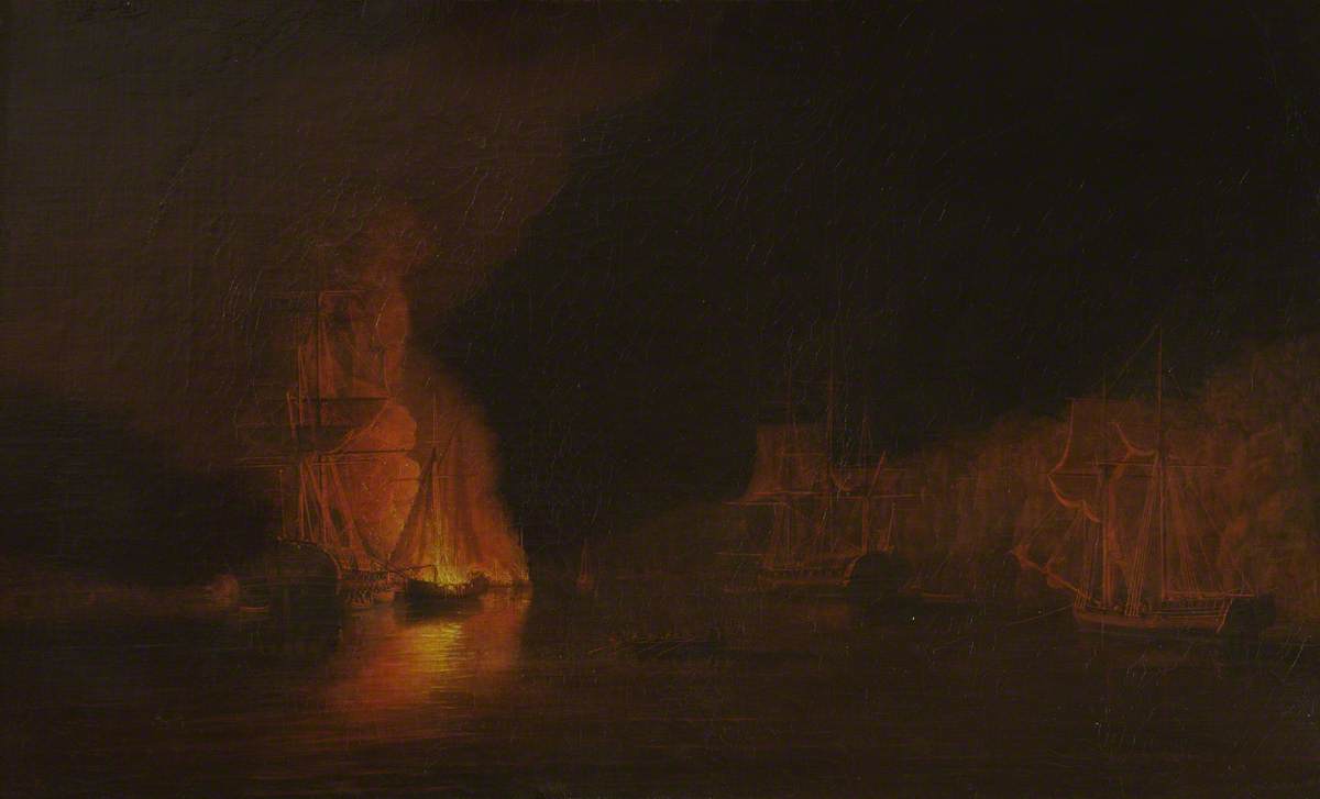 American Fire Ships on the Hudson, 16 August 1776