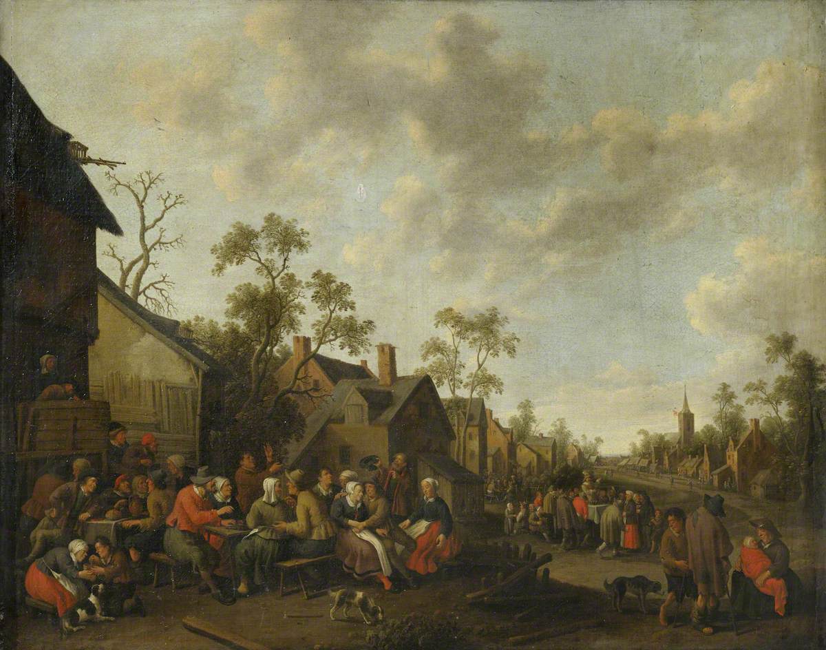 Village Scene with Feasting and Merrymaking