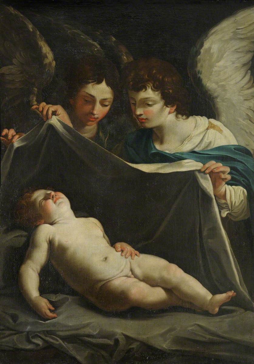 The Infant Christ Watched over by Two Angels