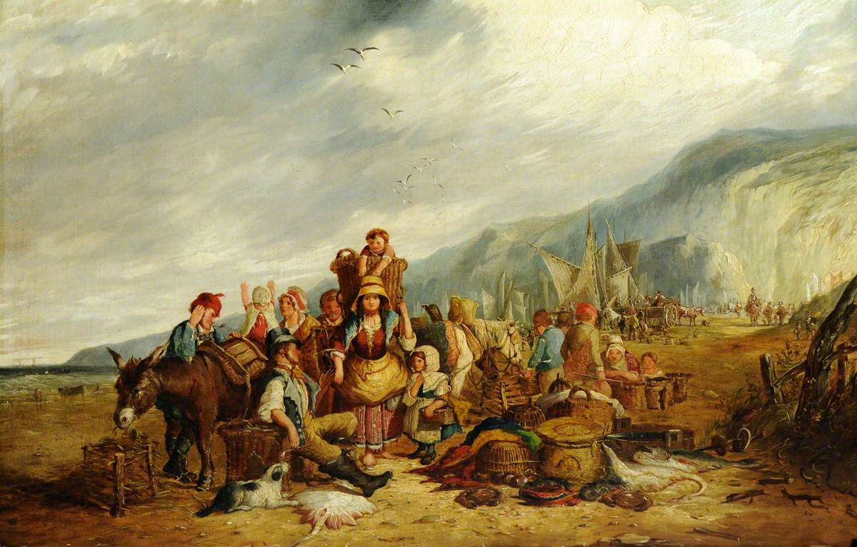 Beach Scene with a Donkey