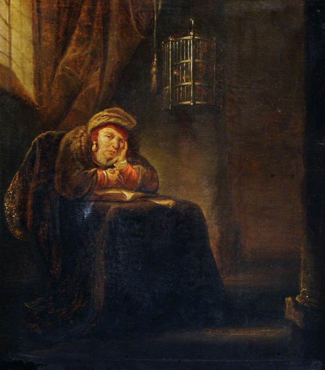 A Scholar Seated at a Table