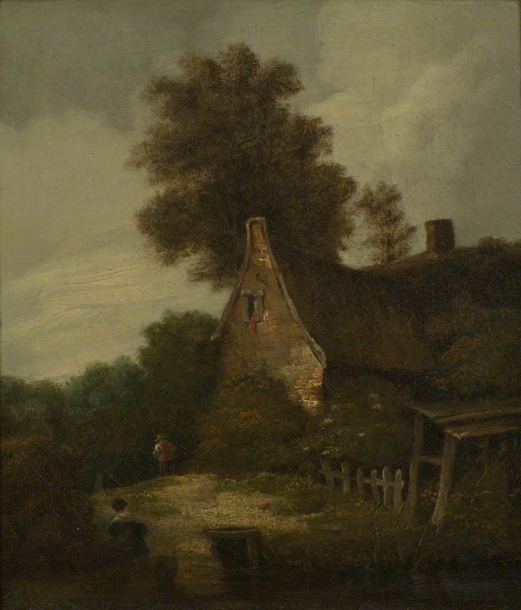 Landscape with a Cottage and Figures