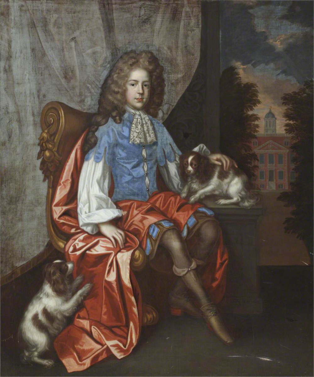 John Astley (b.1676/1677), Aged 13, with Two King Charles Spaniels