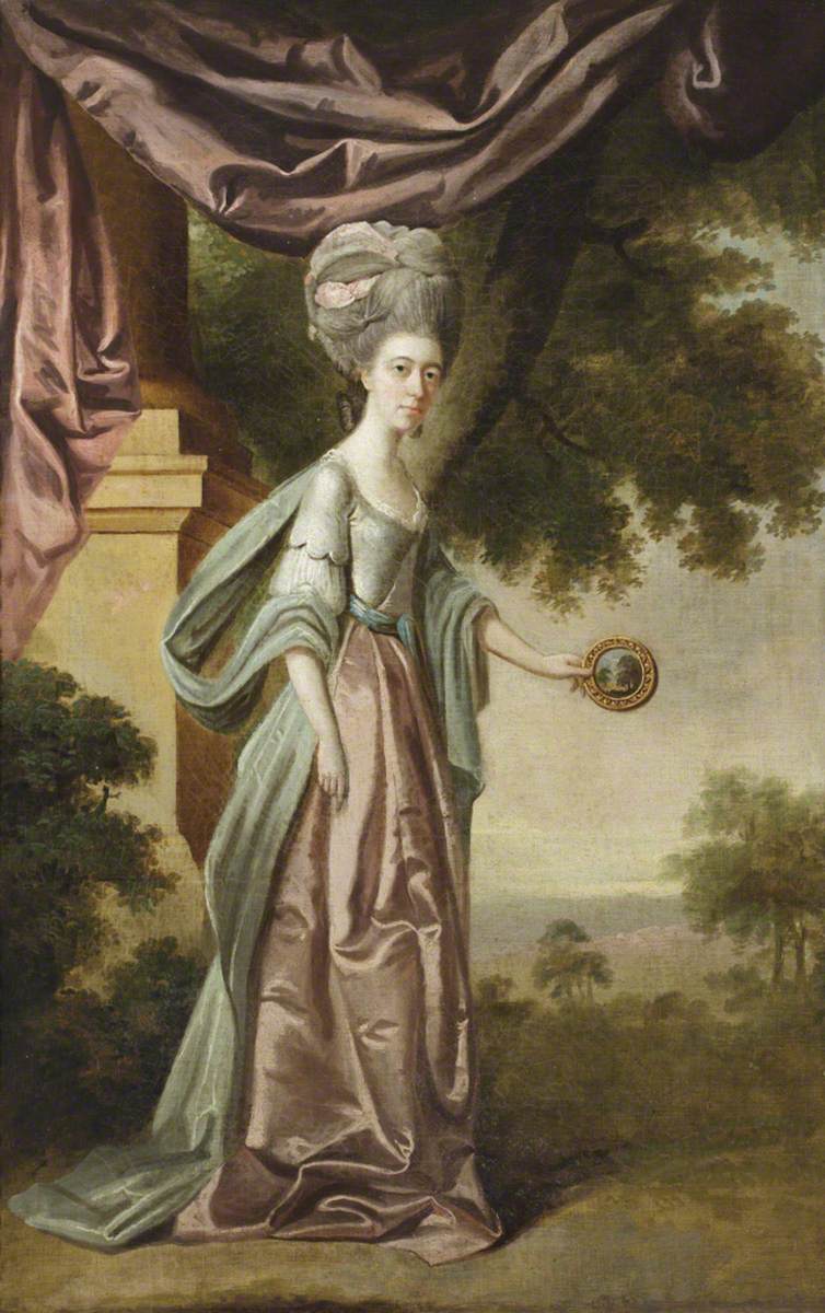 Sophia Anne Delaval (1755–1793), Mrs Jadis, Holding a Claude Glass to the Landscape