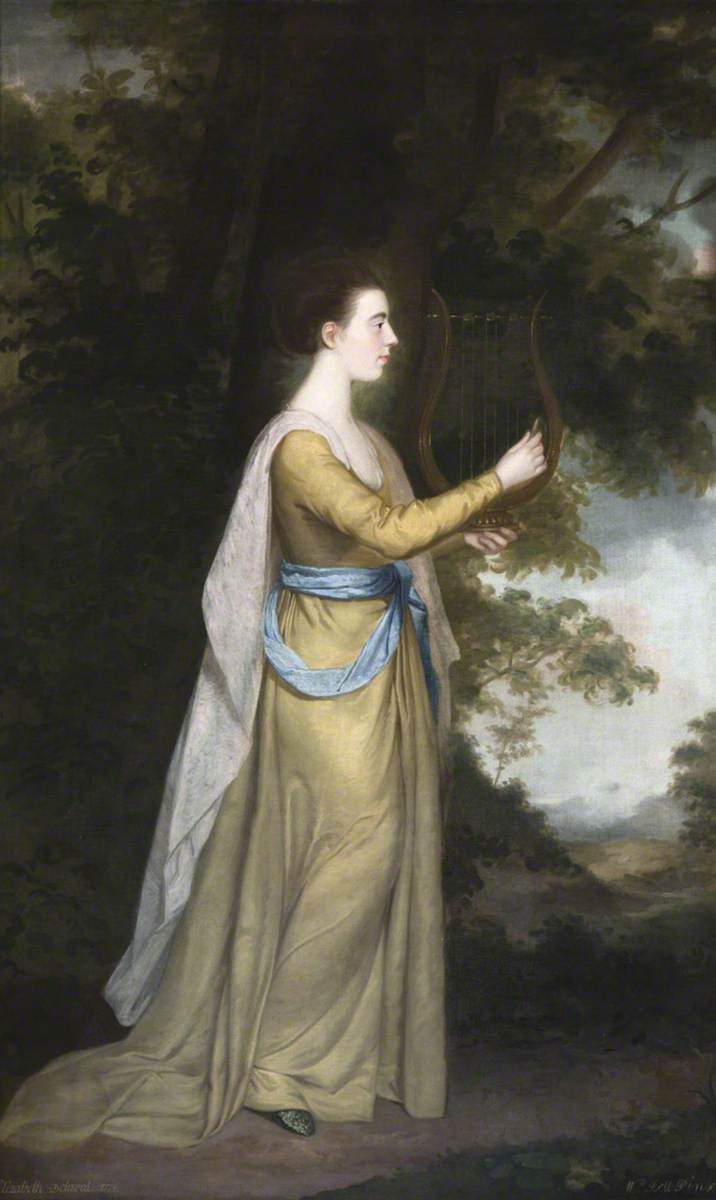 Elizabeth Delaval (1757–1785), Later Lady Audley, Playing a Lyre in a Landscape