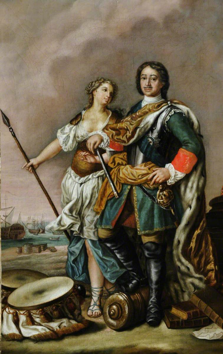 Peter I (1672–1725), 'Peter the Great', Tsar of Russia, with Minerva