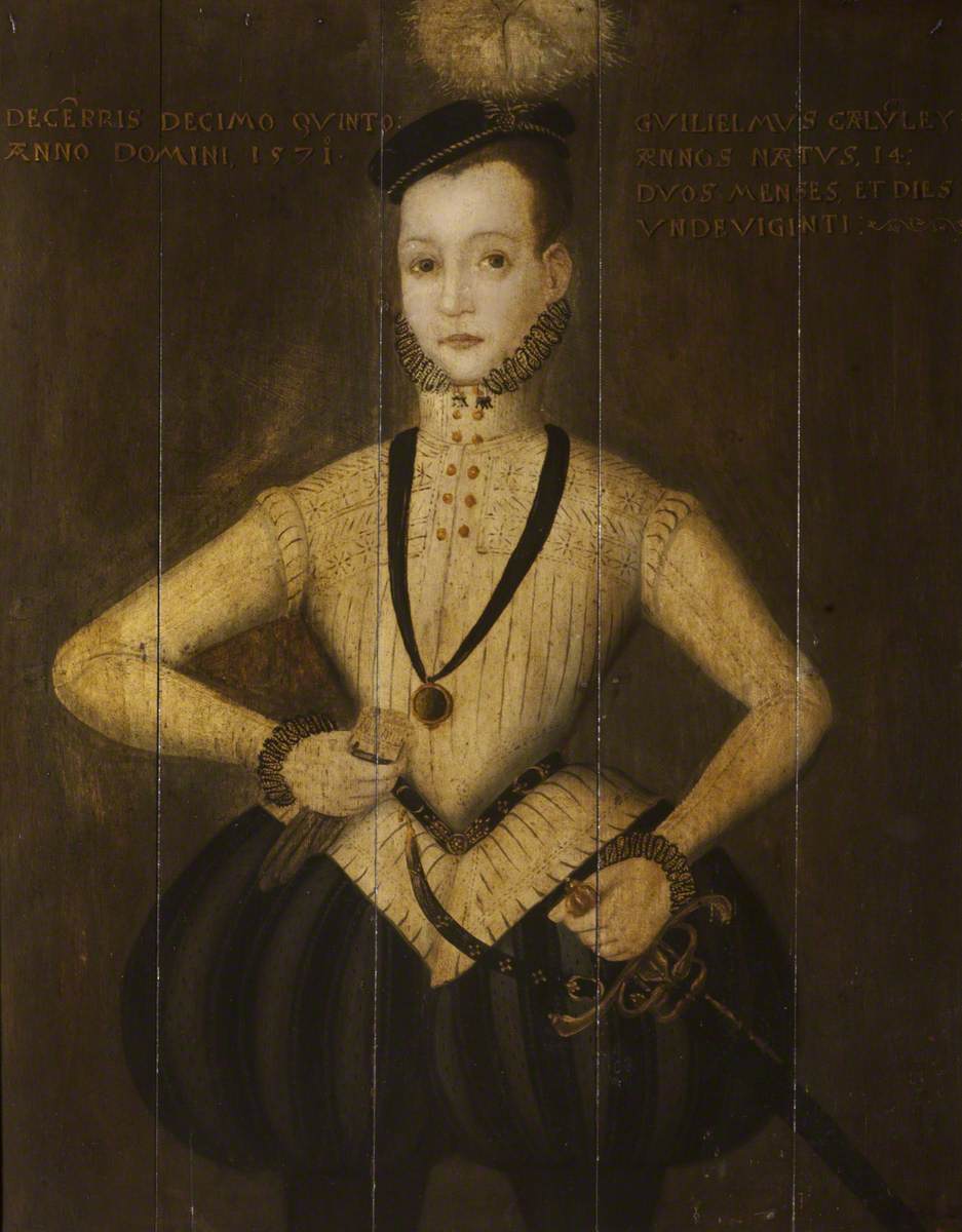 William Calverley (b.1557), as a Boy of 14