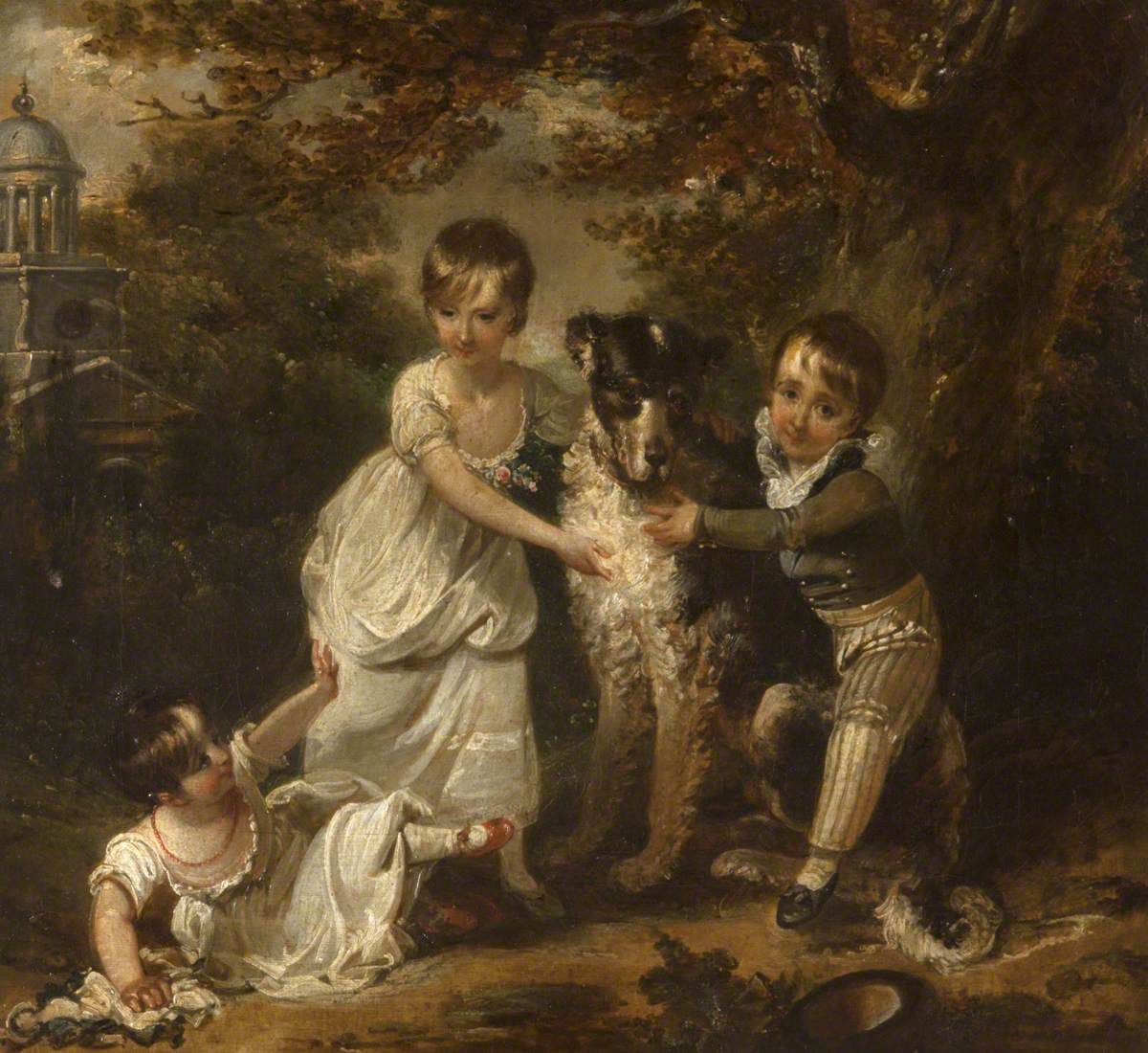 Walter Calverley Trevelyan (1797–1879), Later Sir Walter Calverley Trevelyan, 6th Bt, and His Sisters Maria Jane Trevelyan, Later Mrs Noel Ellison and Julia Trevelyan (d.1884), as Children