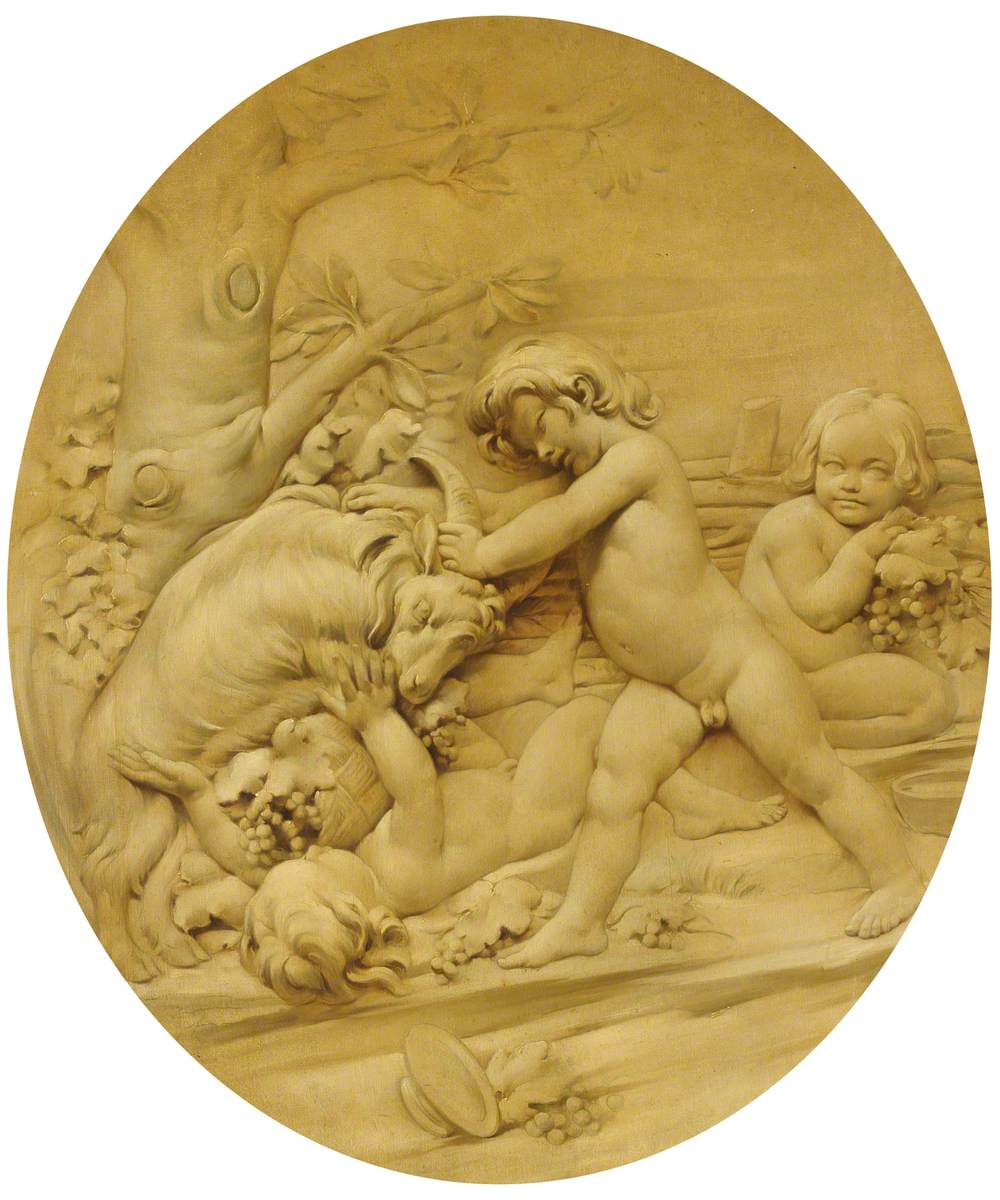 The Four Seasons: Autumn, Putti with Goat and Grapes