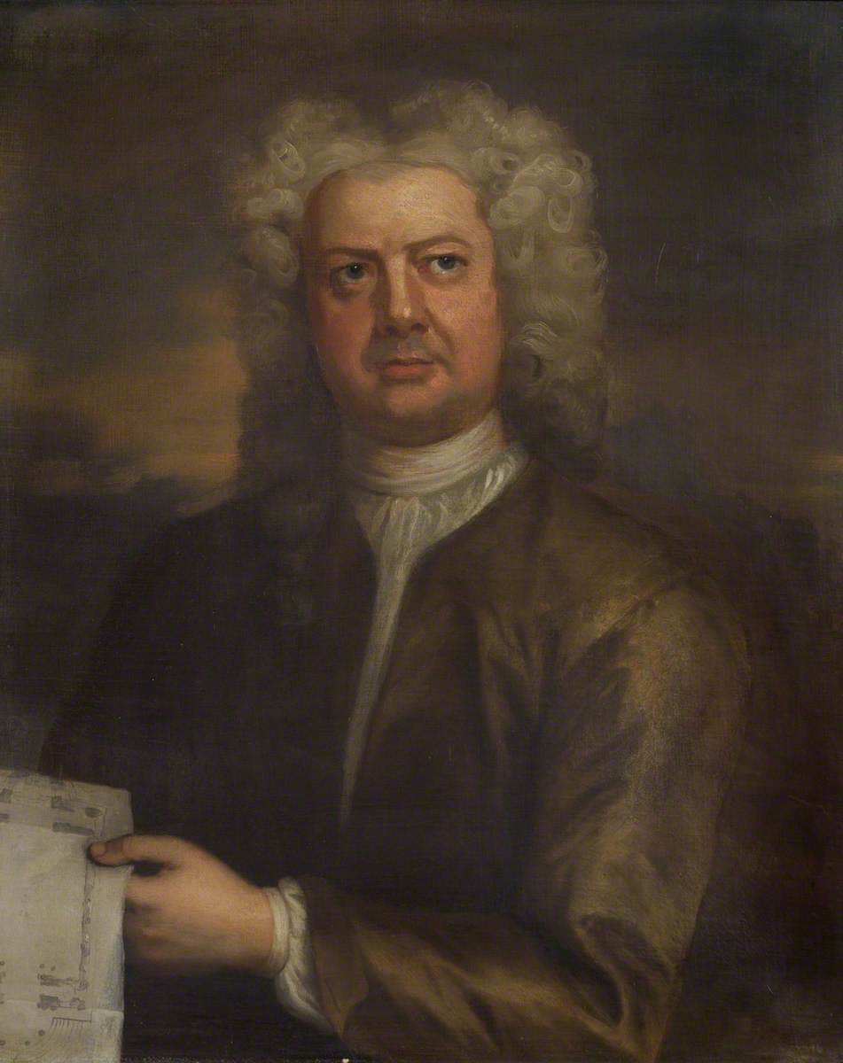 James Gibbs (1682–1754), Holding a Plan of St Mary le Strand, London