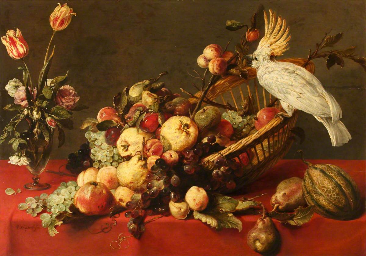 A Still Life with Fruit and a Cockatoo