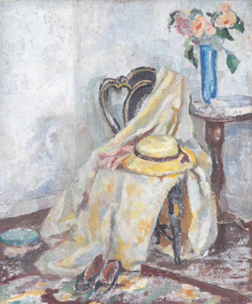Still Life with a Yellow Hat and Cloak on Chair