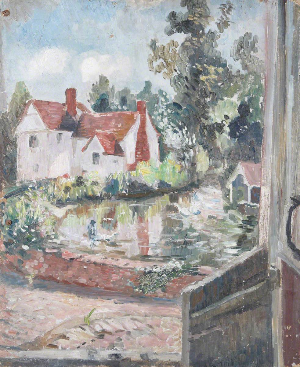 A Cottage by a Mill- Pond