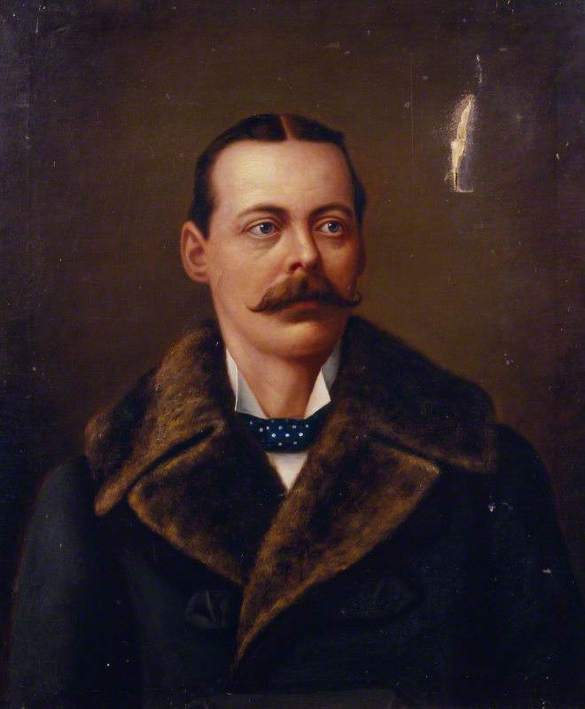 Lord Randolph Henry Spencer-Churchill (1849–1895), in a Fur-Collared Coat