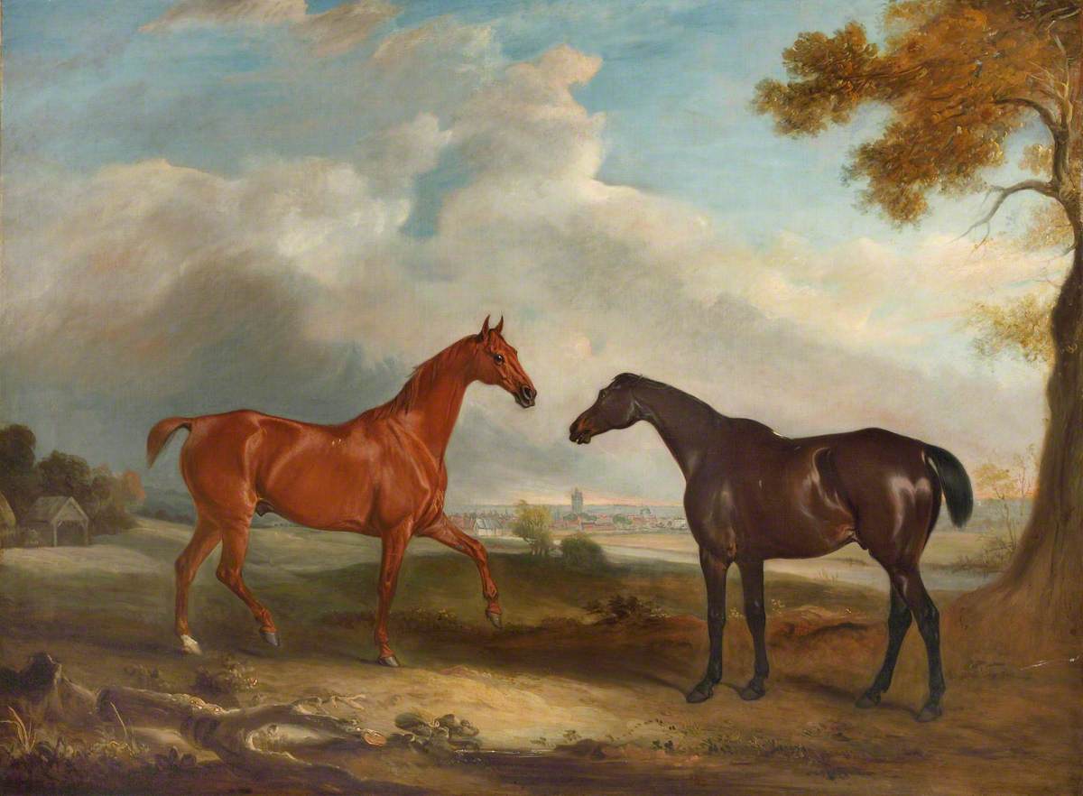 Two Racehorses, Called 'Cock Robin' and 'Langar'