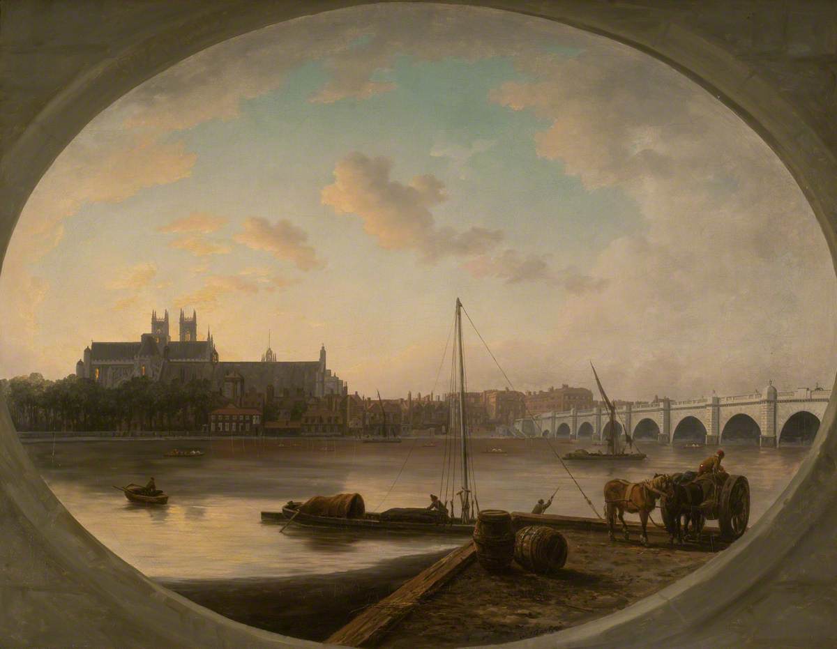 A View of Westminster Abbey and Old Westminster Bridge from the Surrey Shore