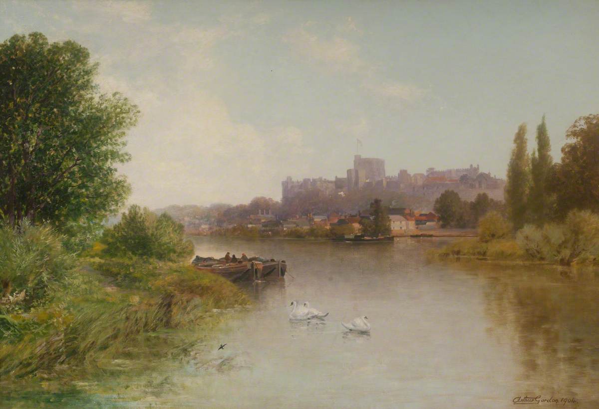 View of Windsor Castle from across the Thames