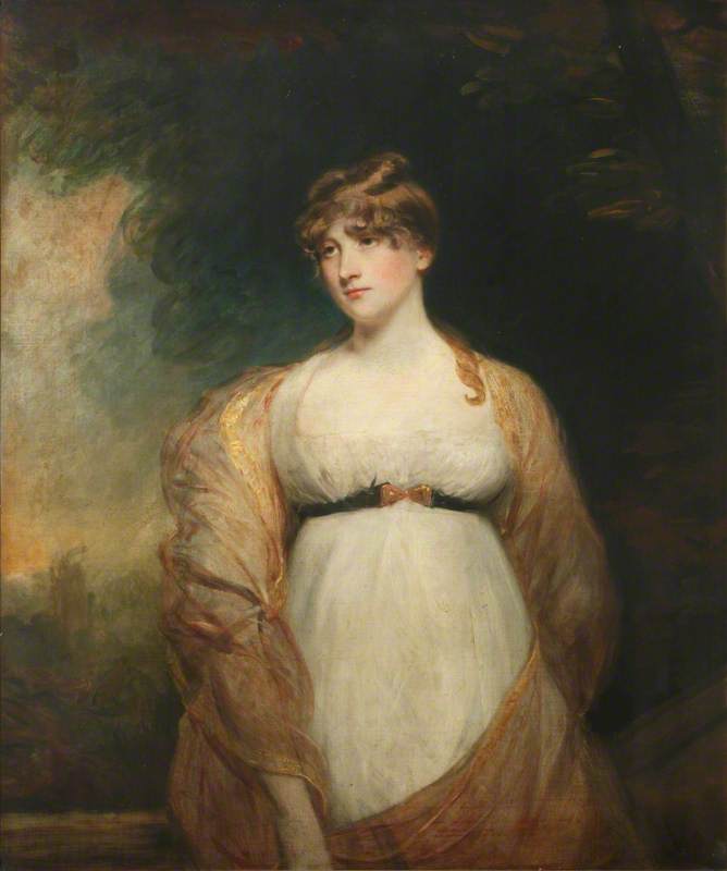 Portrait of an Unknown Lady in White in a Landscape