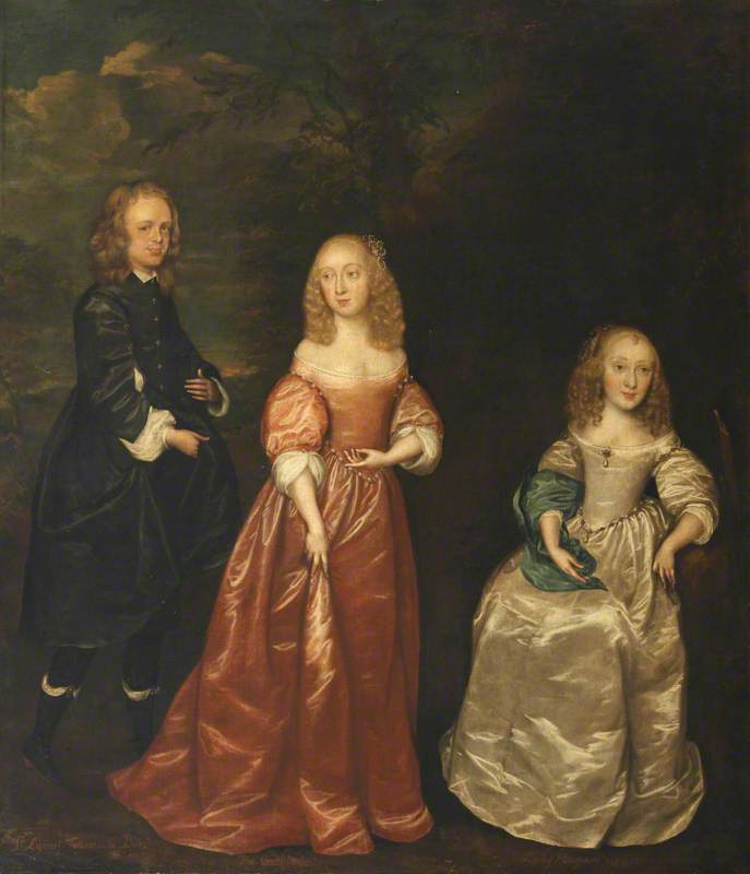 Elizabeth Murray (1626–1698), Countess of Dysart, with Her First Husband, Sir Lionel Tollemache (1624–1669), and Her Sister, Margaret Murray (c.1638–1682), Lady Maynard