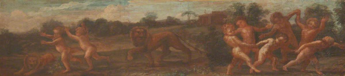 Putti with Lions