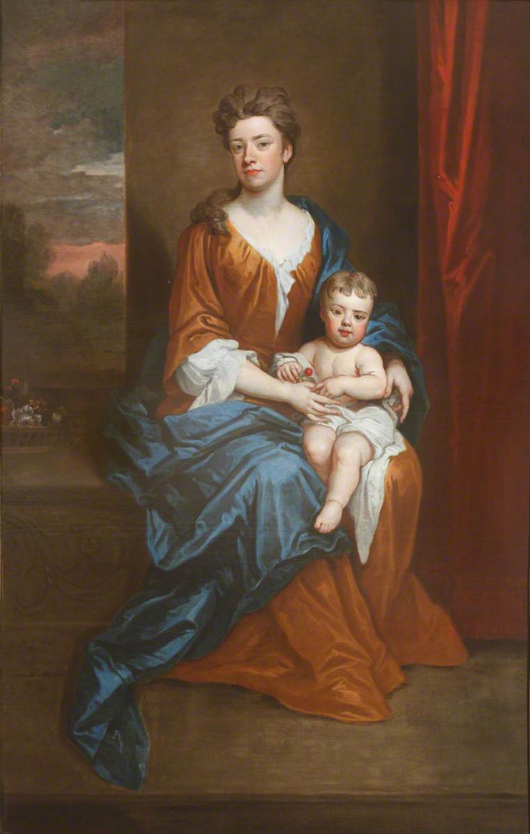 Portrait of an Unknown Lady with Her Son on Her Lap