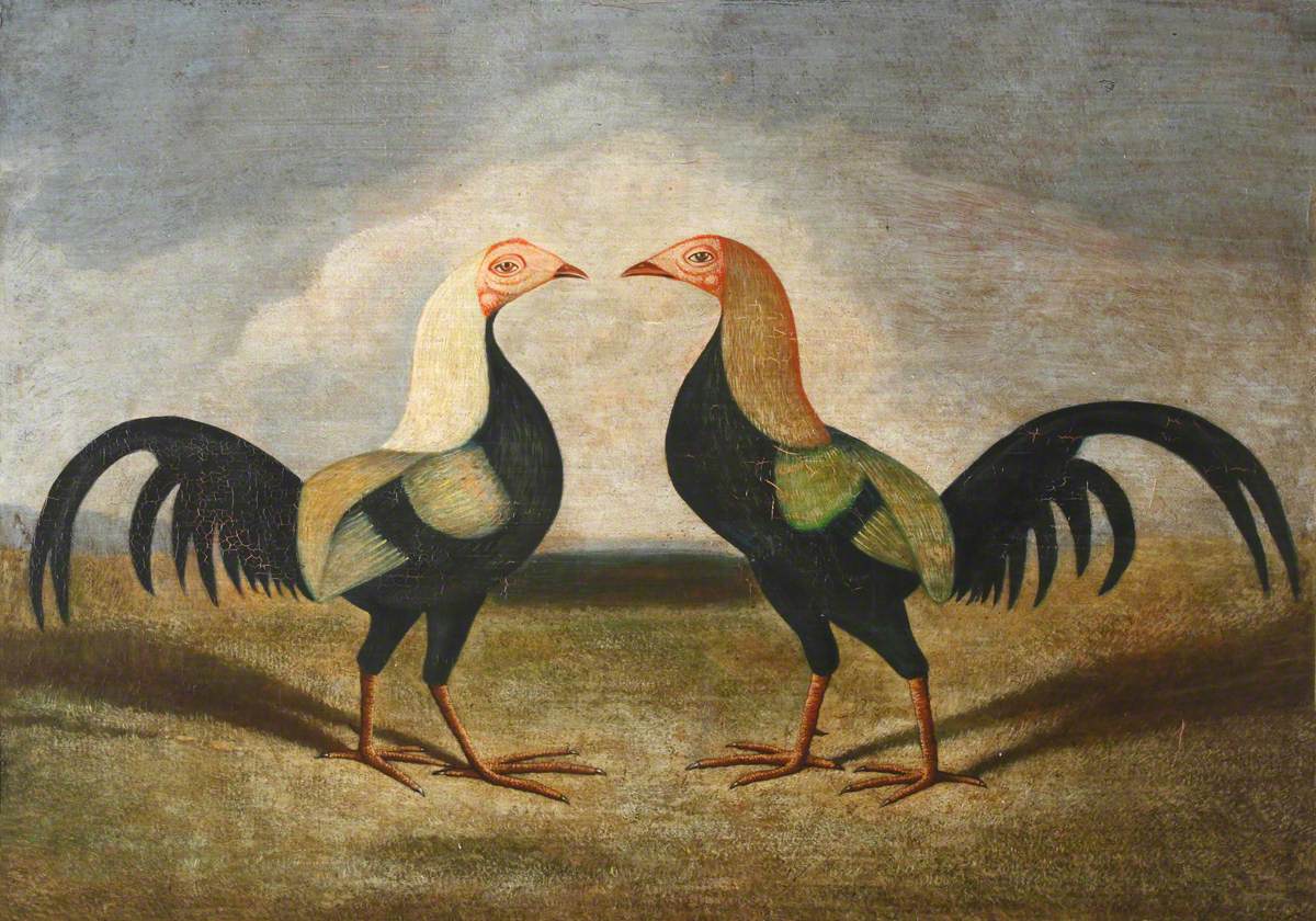 A Pair of Fighting Cocks