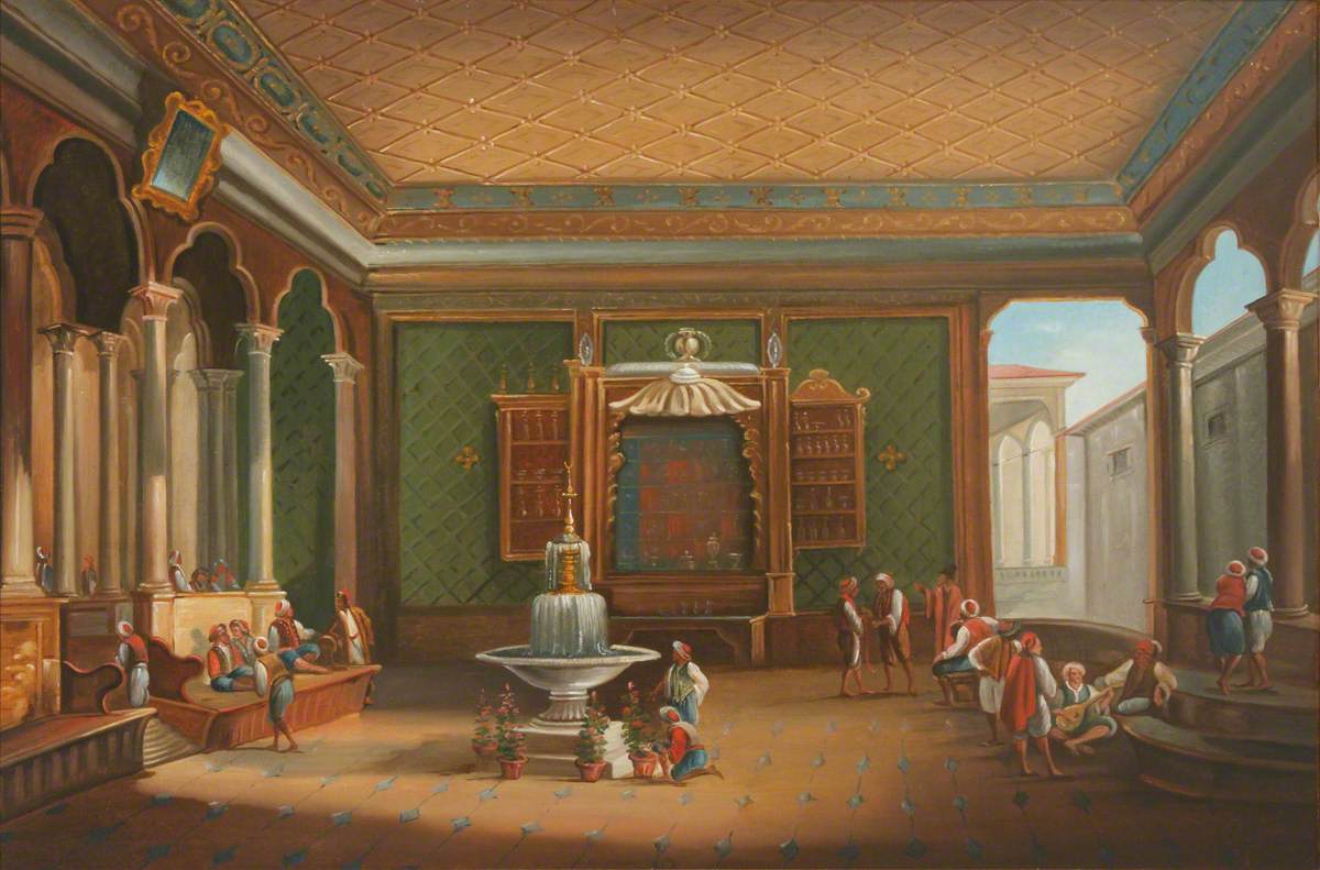 Interior of a Turkish Palace with Figures