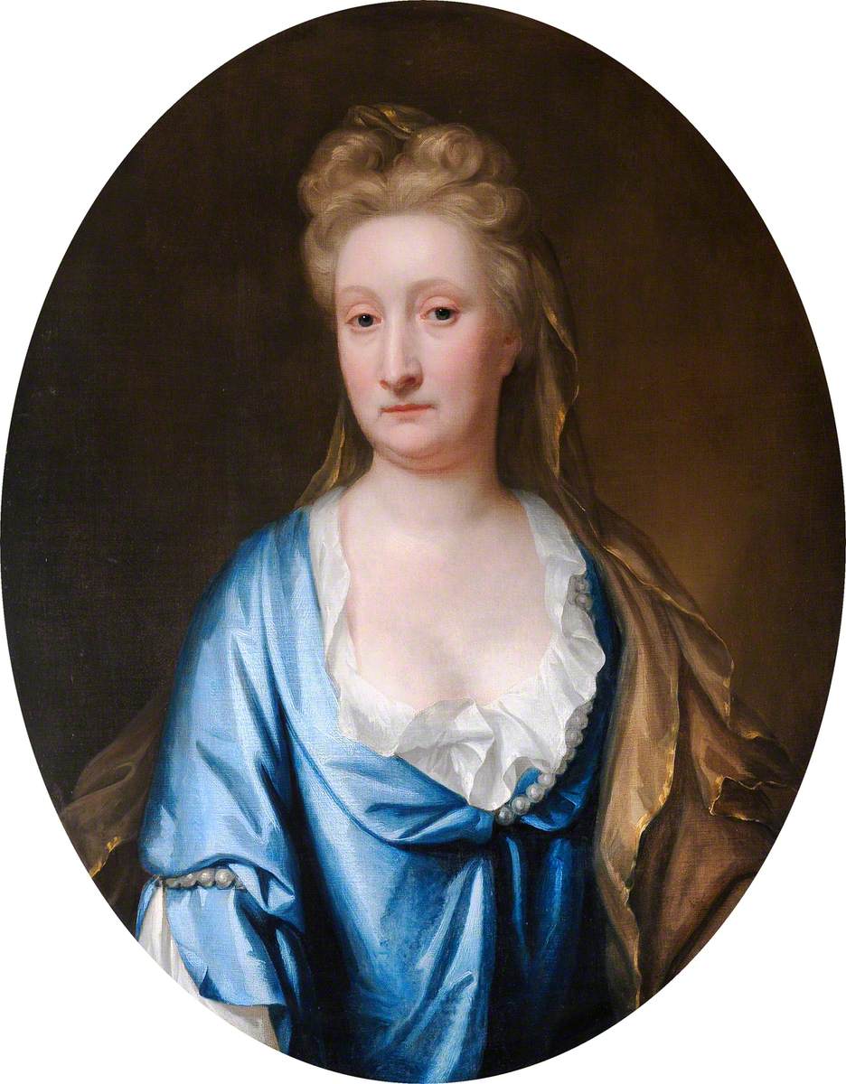 Portrait of an Unknown Woman in Blue with a Yellow Mantle