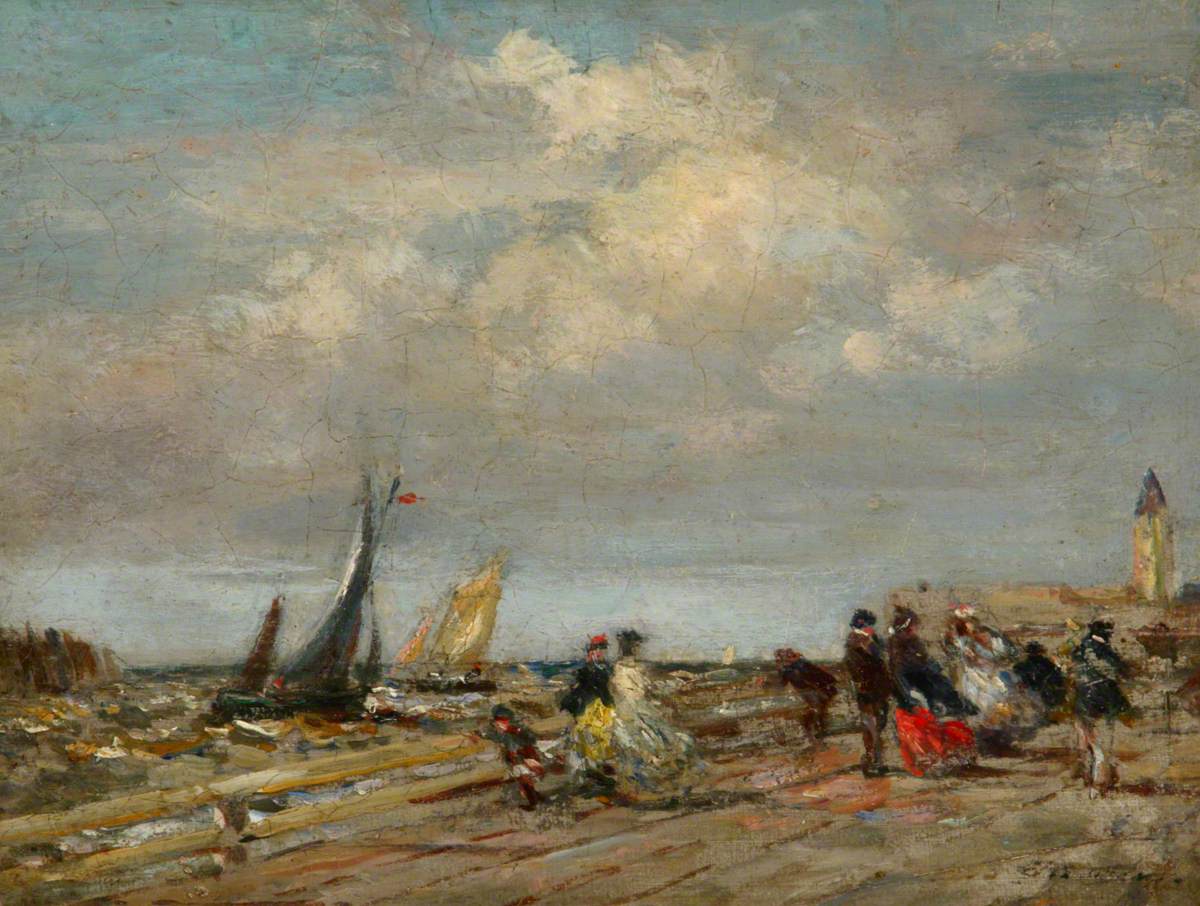 Figures on a Promenade by the Sea