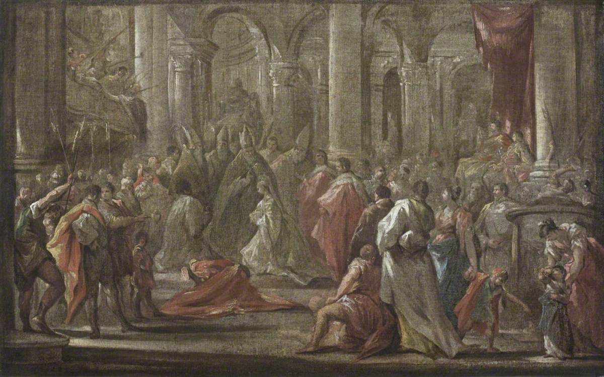 Sketch for the Coronation of the Empress Eleanora Magdalena Theresa of Pfalz-Neuburg in 1690