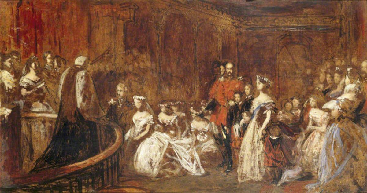 The Marriage of the Princess Victoria Adelaide (1840–1901), Princess Royal, Later Empress of Prussia, to Crown Prince Frederick William of Prussia (1831–1888), Later Emperor Frederick III, Emperor of Germany and King of Prussia, on 25 January 1858 