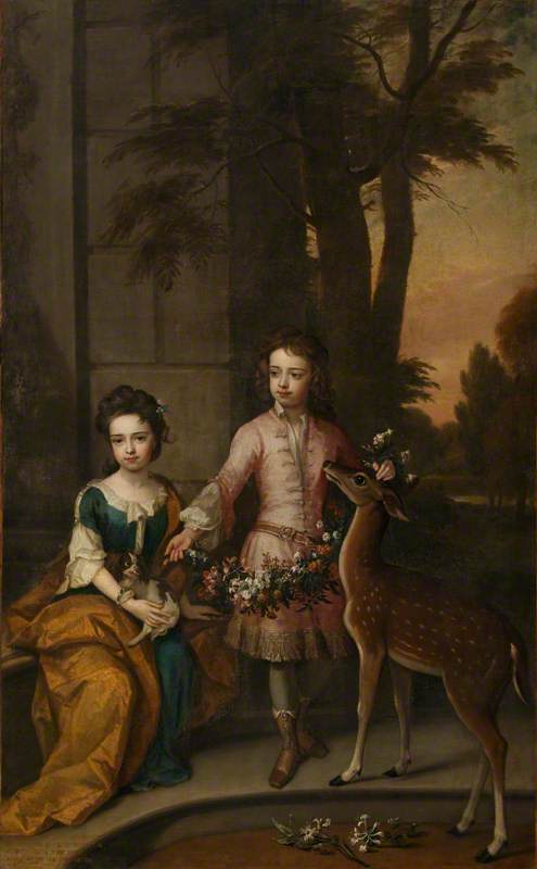 Lionel Sackville (1688–1765), 1st Duke of Dorset, and His Sister Lady Mary Sackville (1687–1705), Later Duchess of Beaufort, as Children