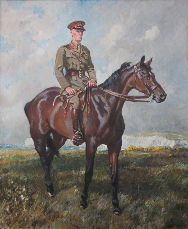 General Jack Seely (1868–1947), 1st Baron Mottistone, on His Horse, 'Warrior' (1908–1941)