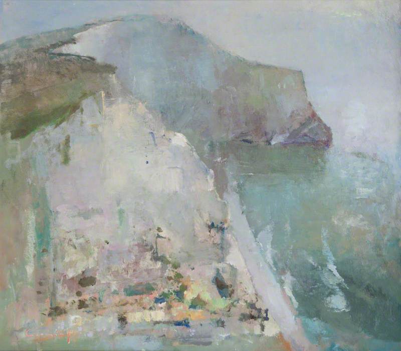 View of the Isle of Wight from Freshwater Bay, Looking South East