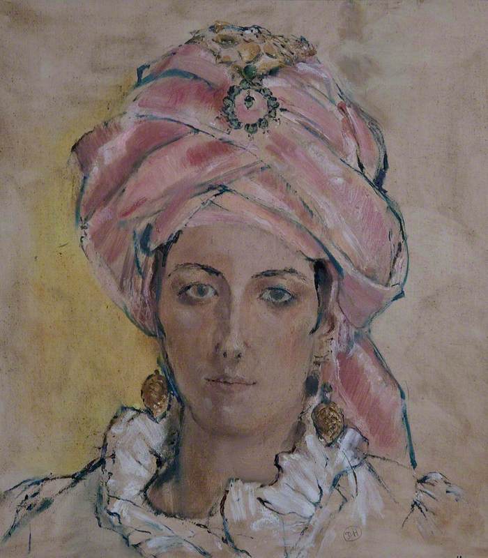 Rose Cecil (b.1956), in a Turban
