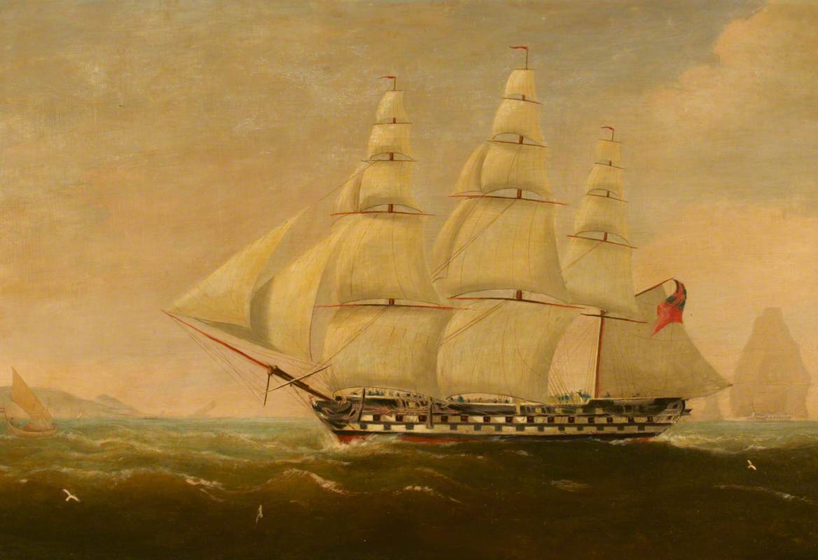 A Three-Masted British East-Indiaman