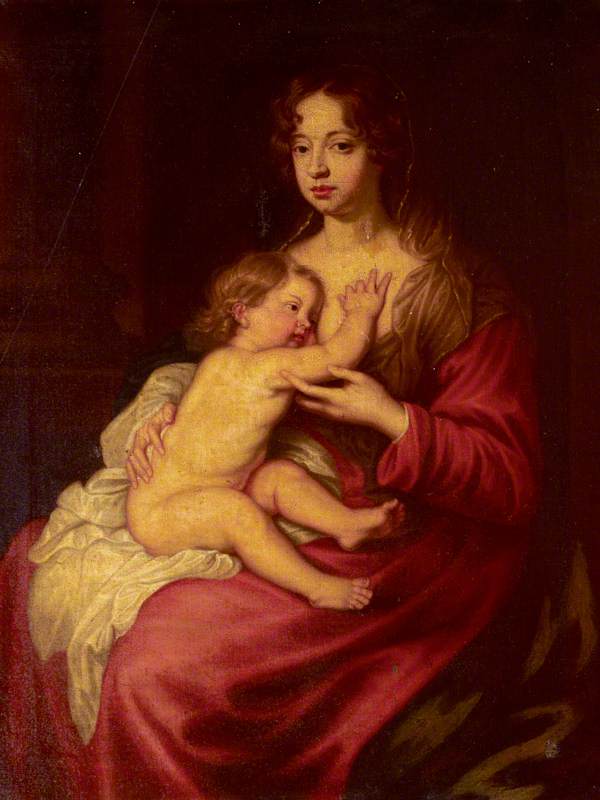 Lady Elizabeth Percy (1667–1722), Countess of Ogle, Later Duchess of Somerset, and Algernon (1684–1750) , Later 7th Duke of Somerset, as 'Madonna and Child'