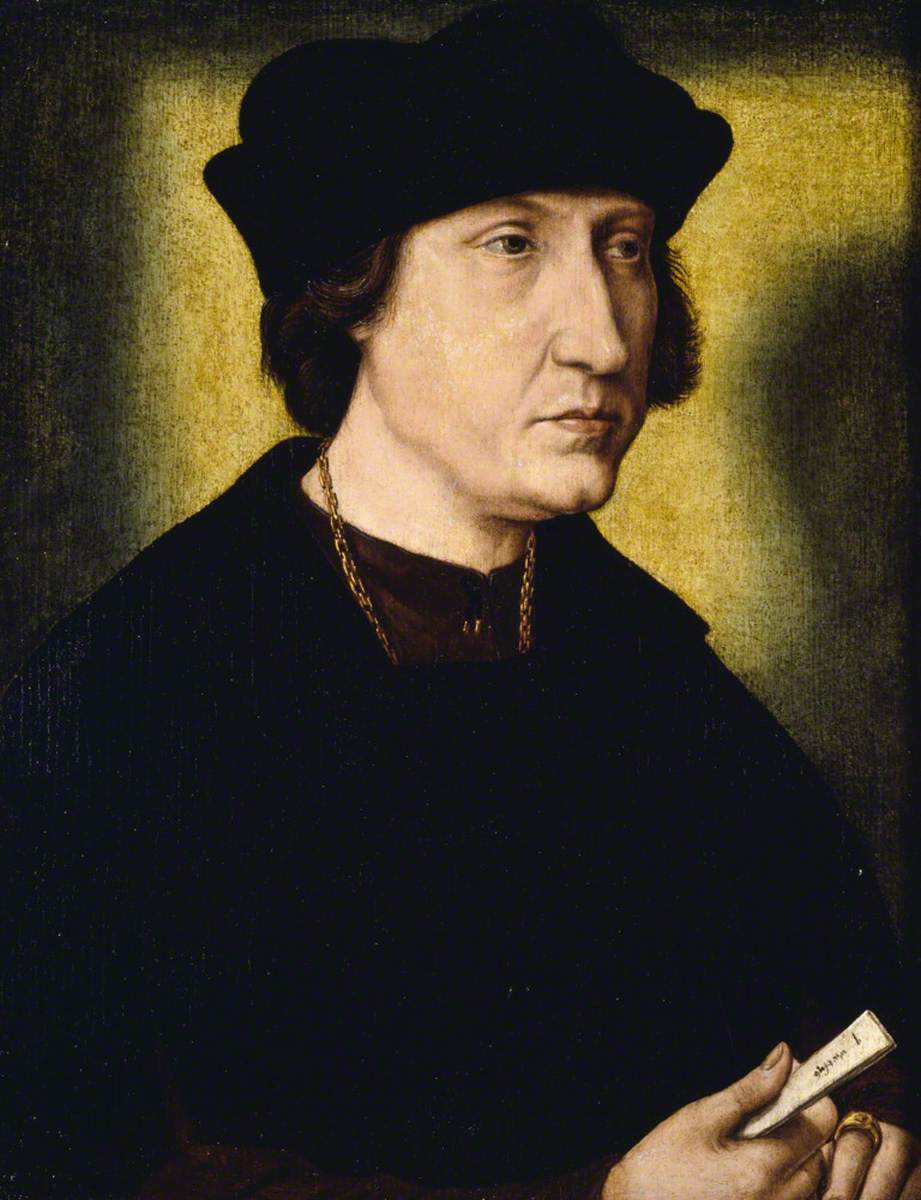 Portrait of an Unknown Man in Black, Holding a Letter