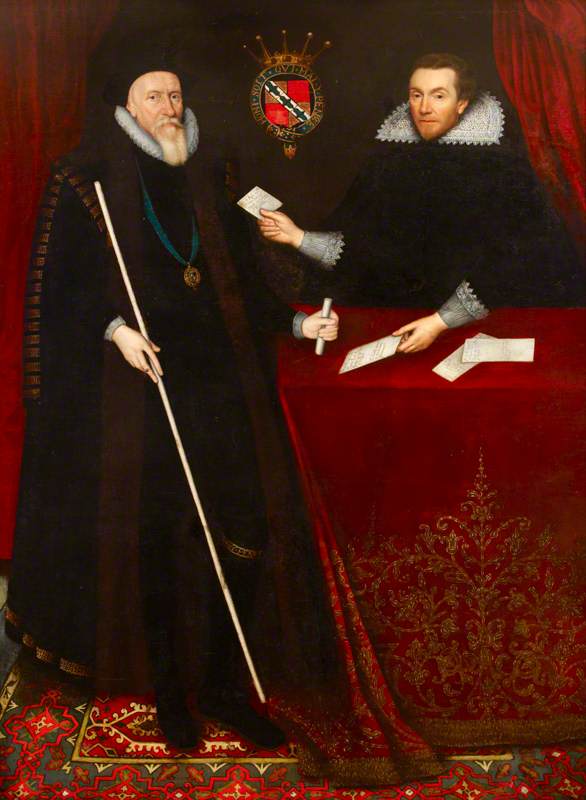 Thomas Sackville (1536–1608), 1st Earl of Dorset, Being Presented with Petitions by His Secretary