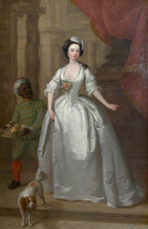 Mary Helden (1726–1766) with a Dog and Her Black Page, 'Sambo'
